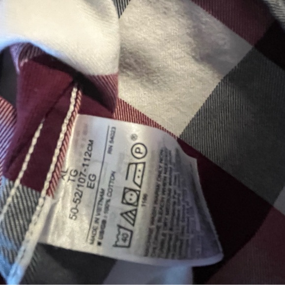 Banana Republic Maroon and White Checkered Shirt men XL - Picture 5 of 5